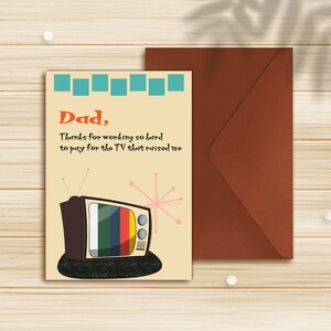 the TV that raised me card printable