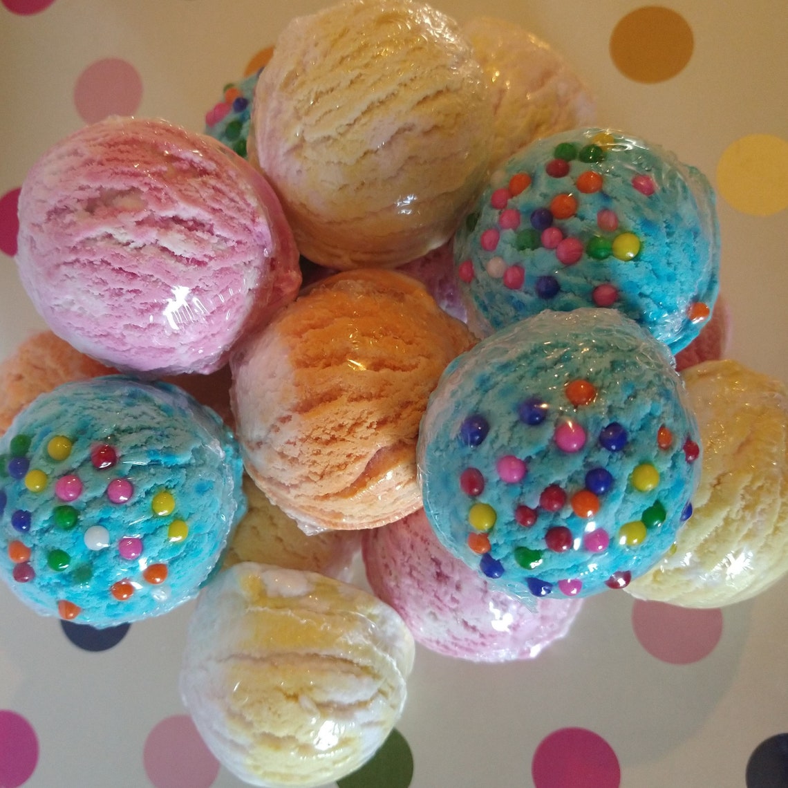 Bubble Bar Ice Cream Scoops Solid Bubble Bath Party Favors Etsy