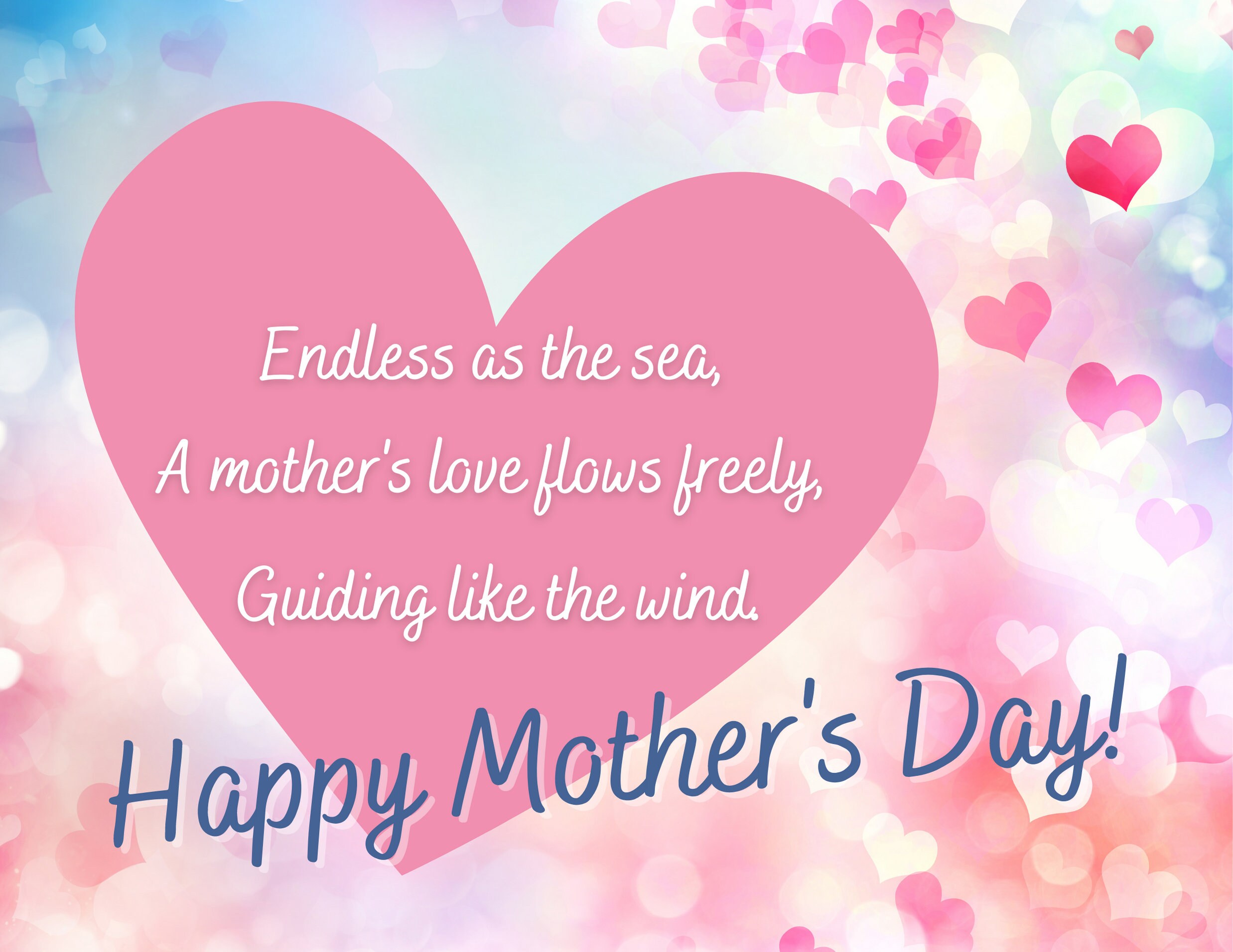 Mother's Day Poem Postcard Printable Card or Digital Message Size 5.5 X ...