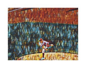 Baseball Canvas Painting for College Apartment Decor, New Apartment Gift or Home Decor, Perfect Baseball Coach Gift or Man Cave Decor, Dorm