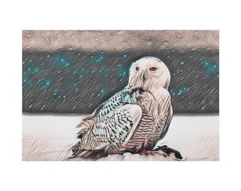 Snowy Owl Canvas Print | Stretched Matte Wall Art