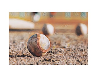 Baseball Canvas Painting for College Apartment Decor, New Apartment Gift or Home Decor, Perfect Baseball Coach Gift or Man Cave Decor, Dorm