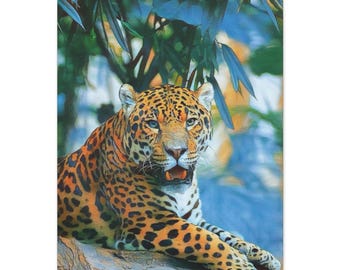 Jaguar Jungle Portrait Canvas Art stretched canvas | Matte 1.25"
