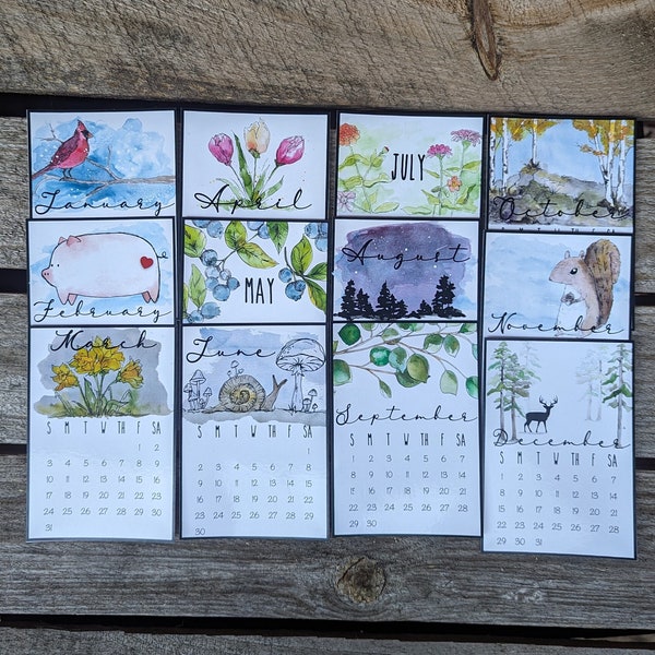 2024 Desktop Calendar Refill Etsy