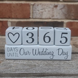 Hochzeits-Countdown / Ehe-Count-Up-Block-Set: Tage bis zu unserem Hochzeitstag und Jahre des Eheglücks