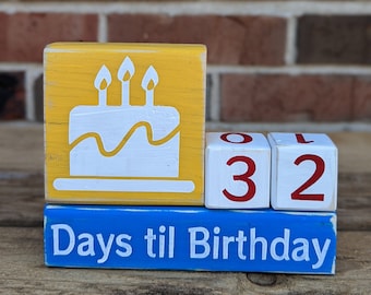 Birthday Countdown Block Set