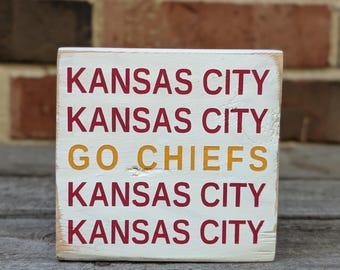 Kansas City Chiefs / Go Chiefs / Football Block