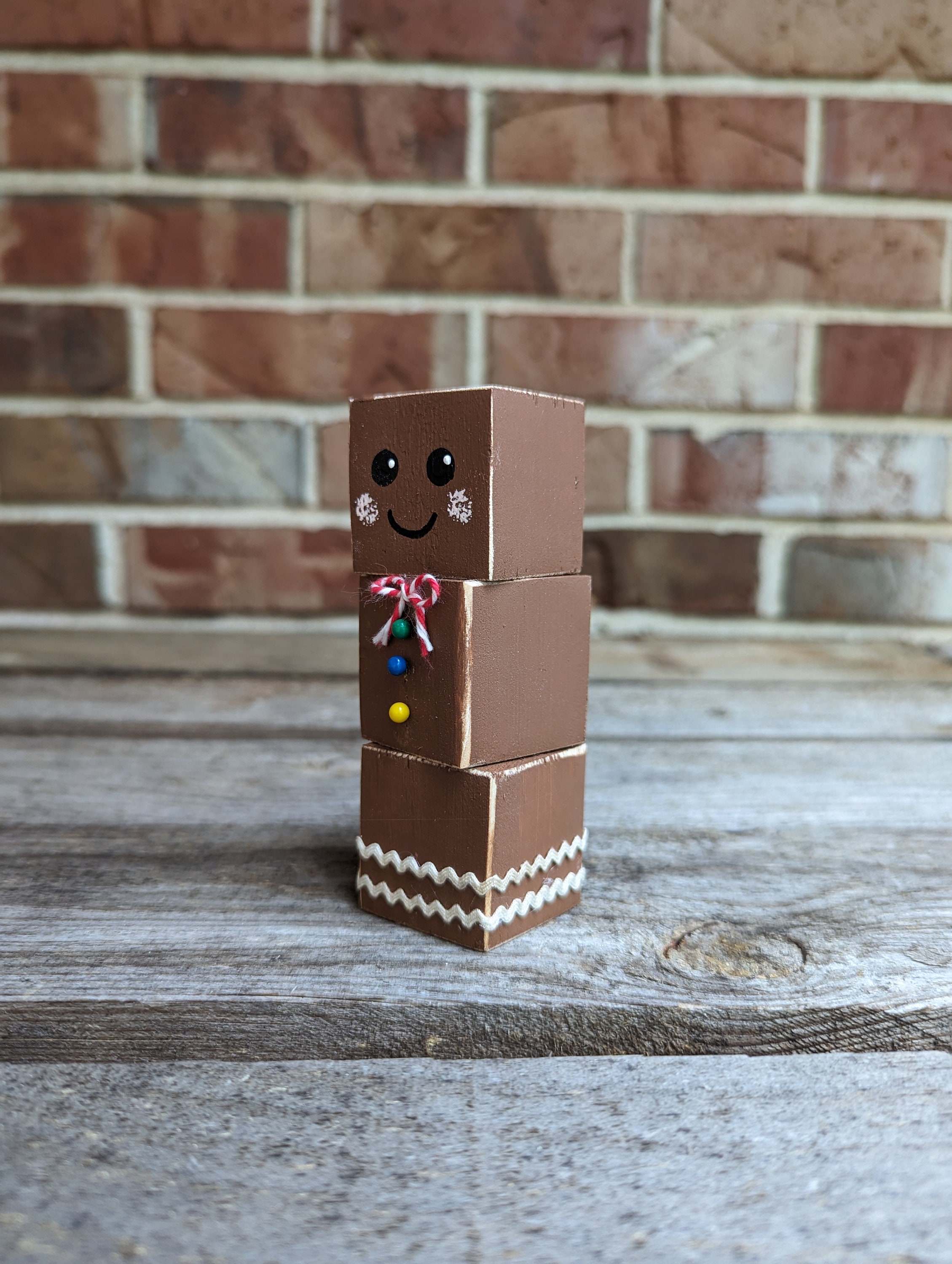 Small Gingerbread Cookie Block - Etsy