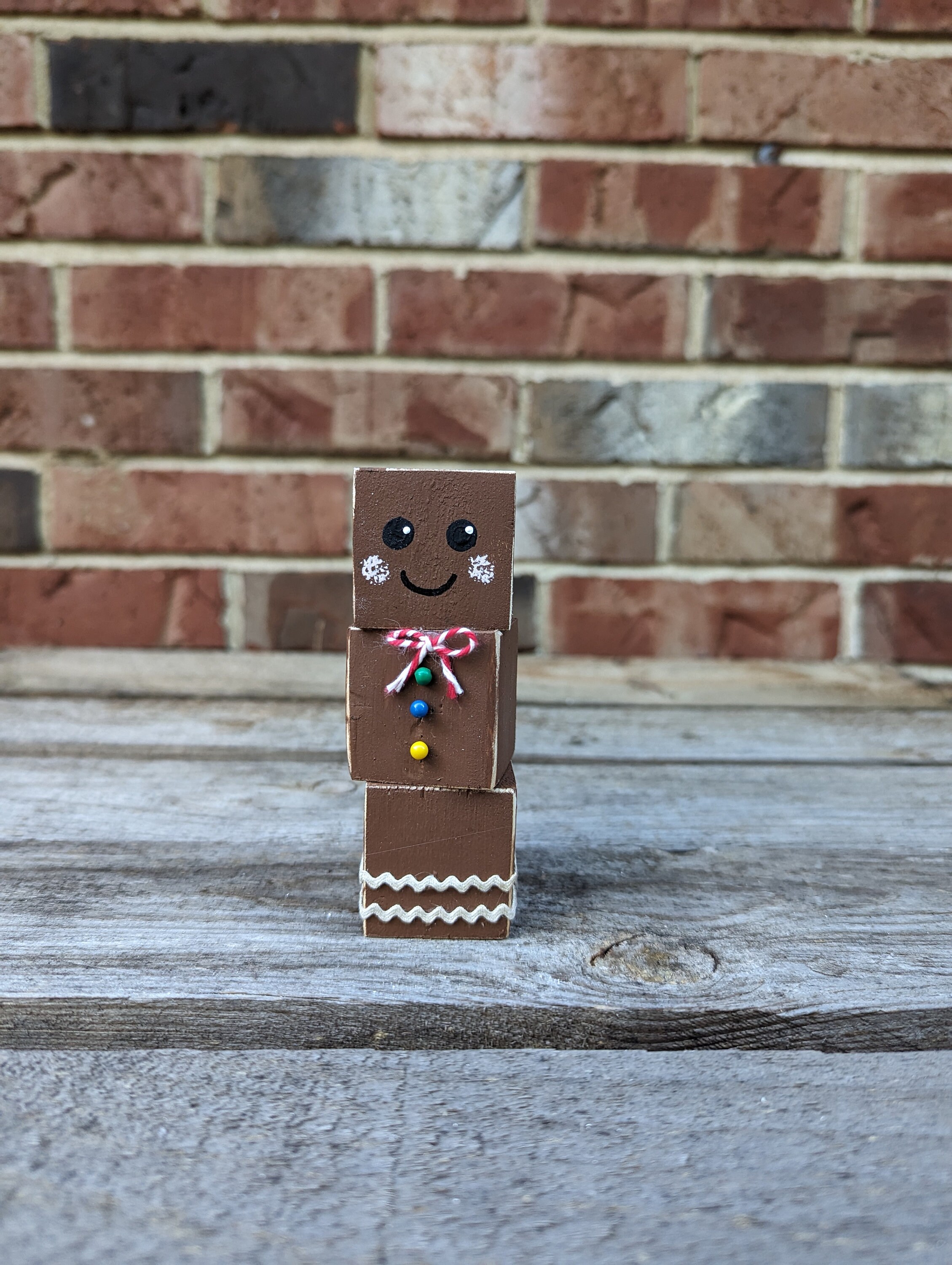 Small Gingerbread Cookie Block - Etsy