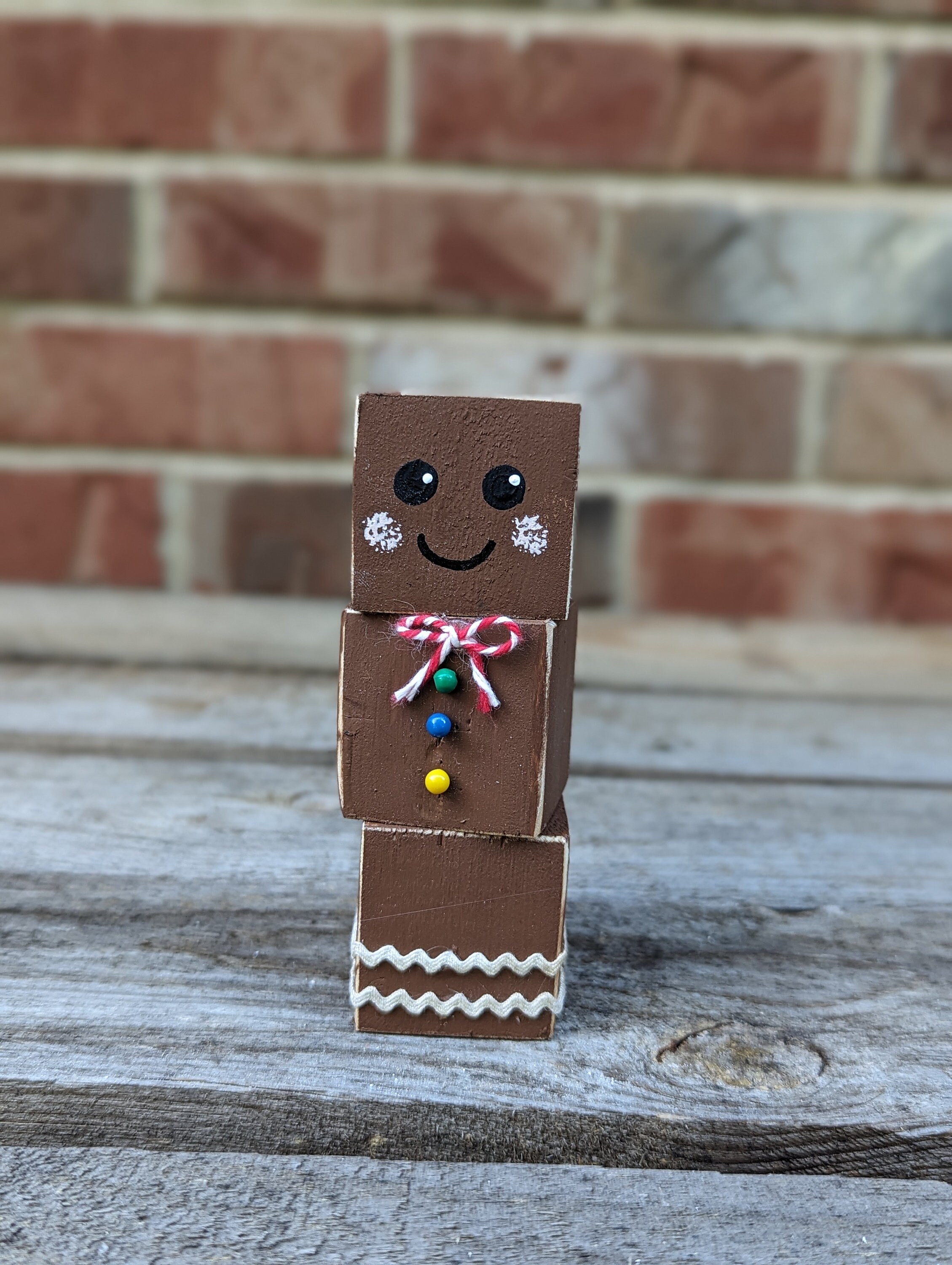 Small Gingerbread Cookie Block - Etsy