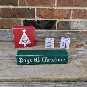 Christmas Countdown Block Set - Etsy