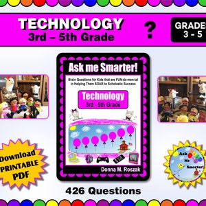 TECHNOLOGY & INFORMATION Skills - 3rd - 5th Grade   Curriculum-aligned Questions -PRINTABLE resource for Parents and Homeschool Families