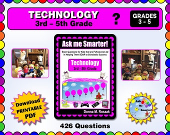 TECHNOLOGY & INFORMATION Skills - 3rd - 5th Grade   Curriculum-aligned Questions -PRINTABLE resource for Parents and Homeschool Families