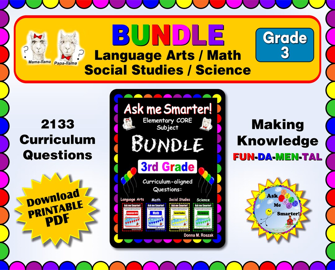 3rd Grade Homeschool Curriculum BUNDLE! - Language Arts, Social Studies ...