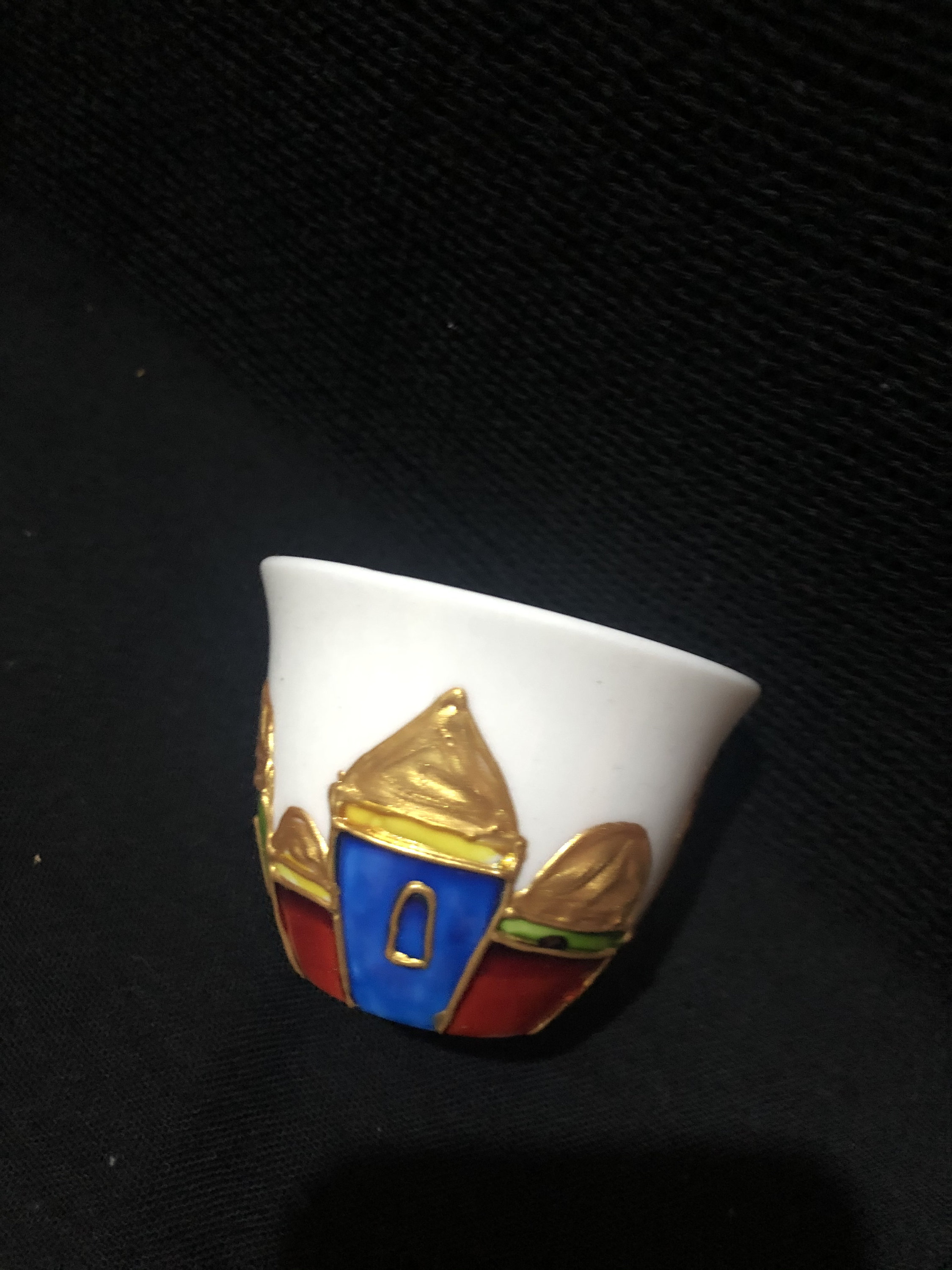 Arabic Coffee Cups Set of 6 Hand Painted Porcelain Etsy UK