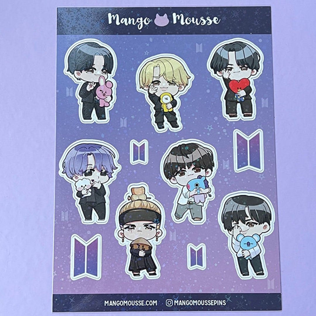 B T S Sticker Sheet - Etsy