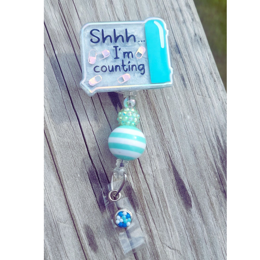 Pill Counting Tray Badge Reel Pharmacy Pharmacy Tech Badge Reel Etsy