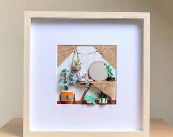 Plant Mom Christmas Gift From Daughter, New Home Gift For Plant Lovers, Boho Gallery Wall Art, Paper Houseplants For Crazy Plant Lady