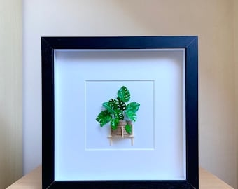 Monstera Framed Art, Botanical Wall Art, Plant Mom Gift From Daughter, Botanical Home Decor, Boho Wall Decor, Plant Lady New Home Gift
