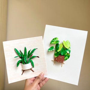 Calathea Lancifolia Framed Wall Art Plant Lovers Gift, Plant Mom Gift From Daughter, Paper Plant Diorama, Crazy plant lady Birthday Gift image 10