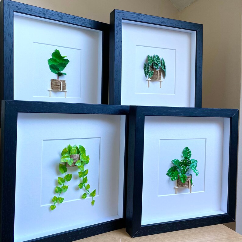 Monstera Framed Art Botanical Wall Art Plant Mom Gift From Etsy