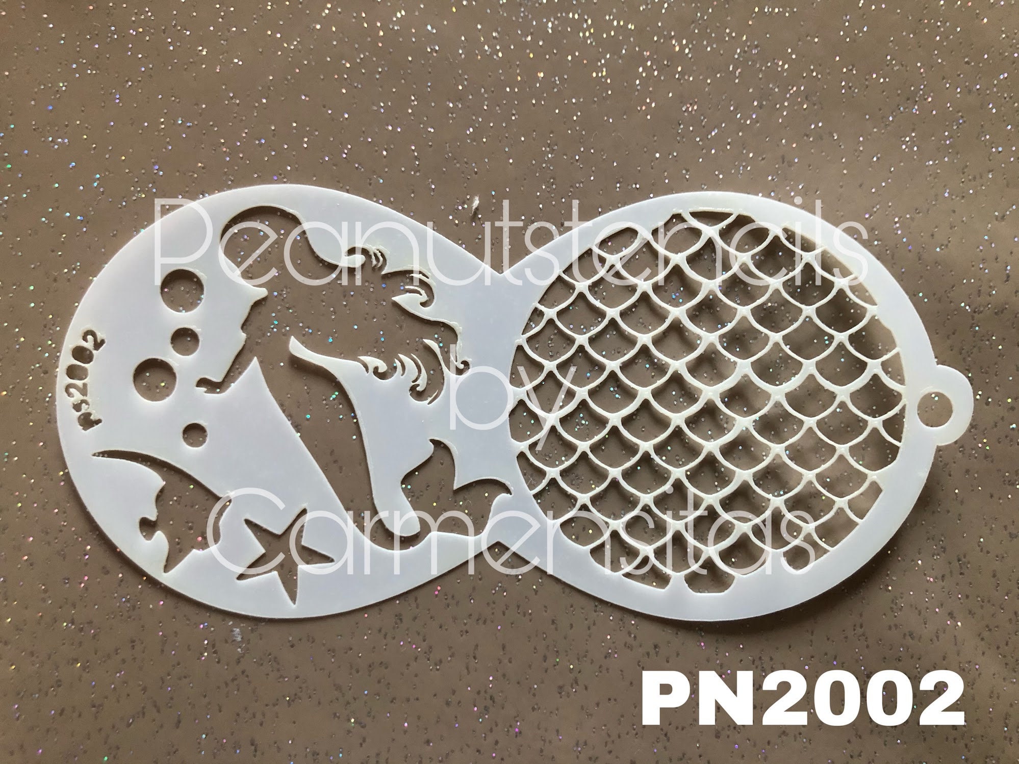 peanutstencils-pn2002-mermaid-mermaid-and-scales-scales-stencil-for-facepainting-stencils-for-children-s-make-up-etsy
