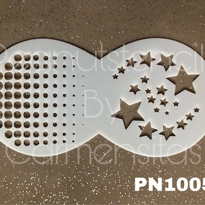 Facepainting Stencil, Peanutstencils 1005, Stars and Dots, Children&#39;s make-up stencils, stars and dots