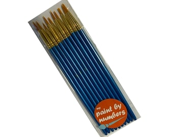 10x Fine Detail Paint Brush Set - Acrylic Paint by Number Brushes - USA Shipping - DIY Paint by Numbers Home Decor