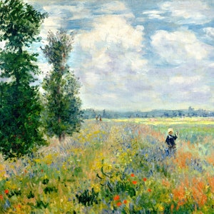 Poppy Fields - Claude Monet - USA Shipping - DIY Paint by Number Kit Acrylic Painting Home Decor