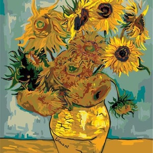 Sunflower Disney Stitch Paint By Numbers - NumPaints - Paint by