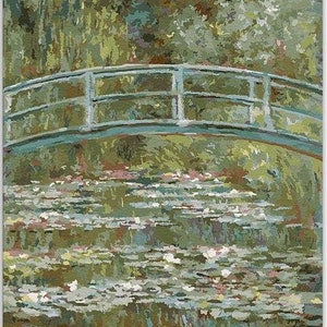 Bridge over a Pond of Water Lilies - Claude Monet - USA Shipping - DIY Paint by Number Kit Acrylic Painting Home Decor