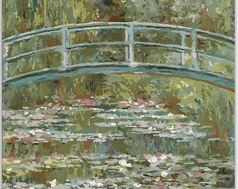 Bridge over a Pond of Water Lilies - Claude Monet - USA Shipping - DIY Paint by Number Kit Acrylic Painting Home Decor