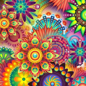 Kaleidoscope Eyes - USA Shipping - DIY Paint by Number Kit Acrylic Painting Home Decor