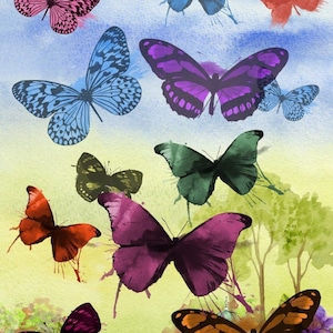 Bunch of Butterflies - USA Shipping - DIY Paint by Number Kit Acrylic Painting Home Decor