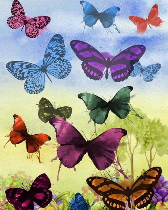 Bunch of Butterflies - USA Shipping - DIY Paint by Number Kit Acrylic Painting Home Decor