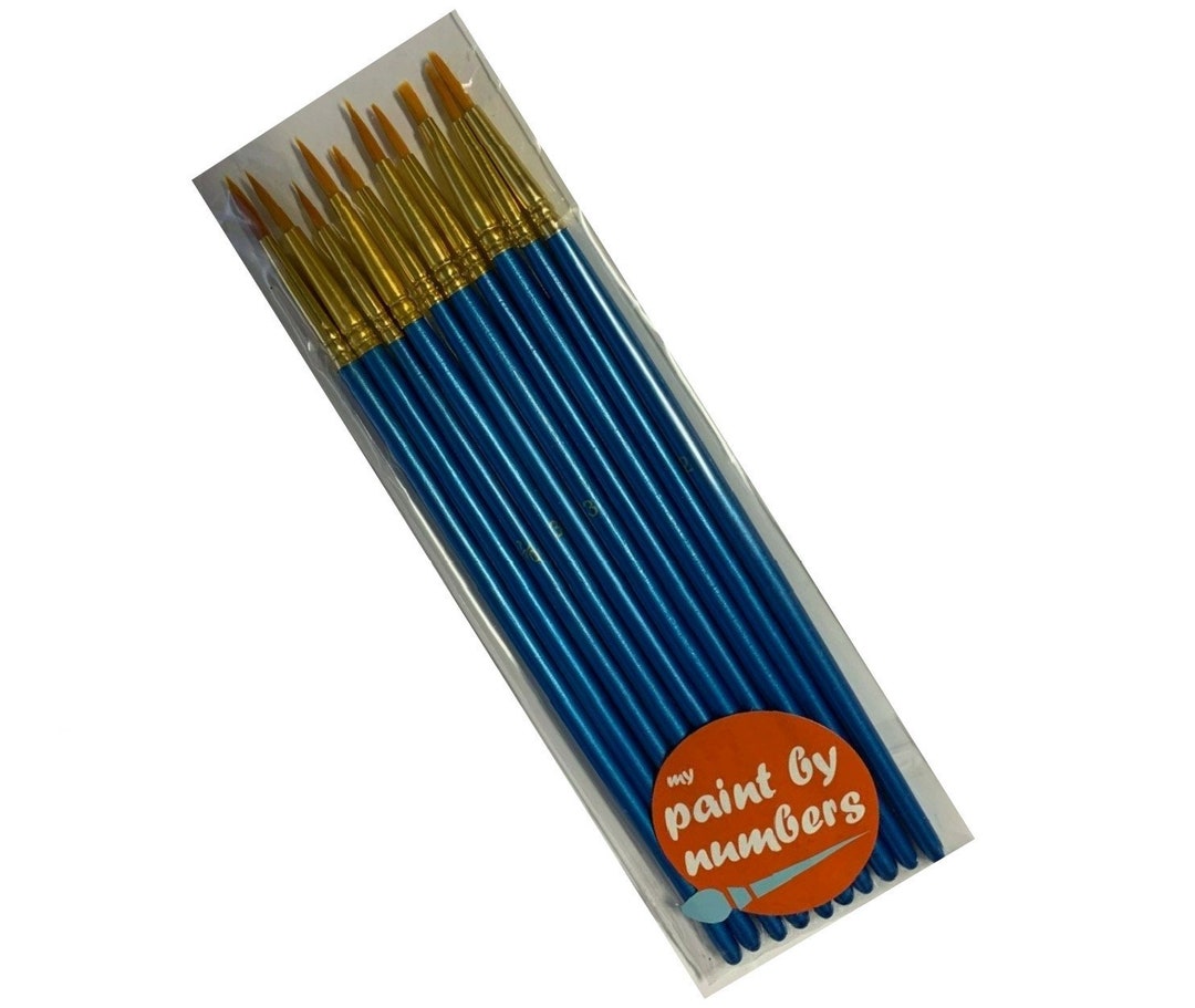 10x Fine Detail Paint Brush Set Acrylic Paint by Number Brushes USA