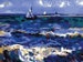 Saintes Ocean - Van Gogh - USA Shipping - DIY Paint by Number Kit Acrylic Painting Home Decor 