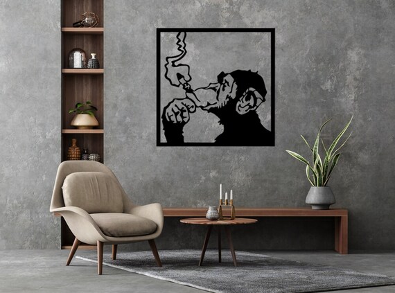 monkey smoking a cigarette art Gentleman Hold Cigarette, Victorian Monkey Canvas Painting, W Famhose this smoking monkey street art canvas print infuses your space with humor and bold urban style. Monkey smoking Cigarette #1 Metal