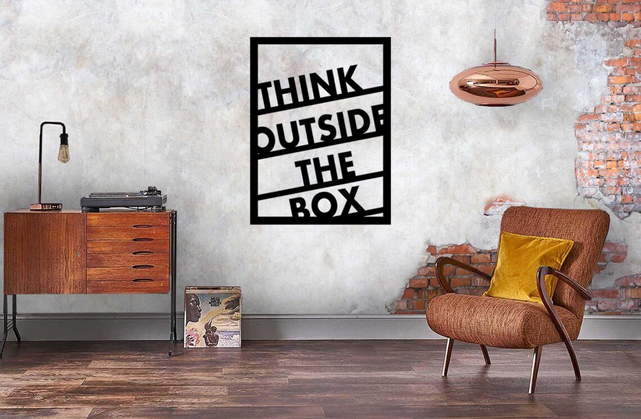 Think Out Side the Box Wall Design Laser Cut Files Instant Download ...