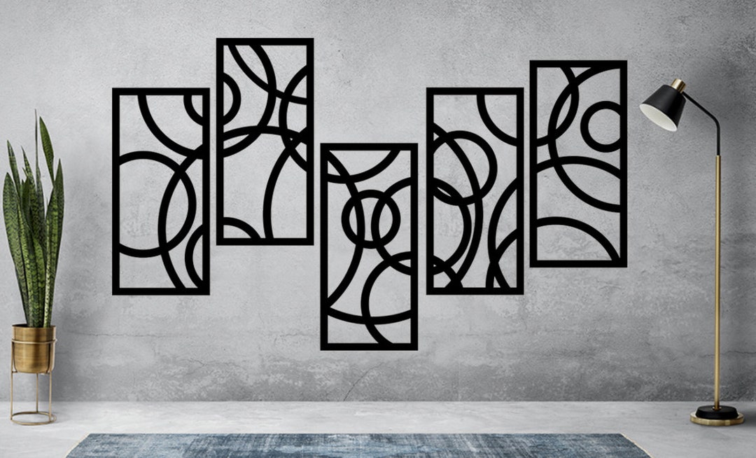 Circles Wall Design Laser Cut Files Instant Download (svg, Dxf, Ai, Pdf ...