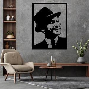 Sinatra Wall Design archivos cortados por láser Descarga instantánea (svg, dxf, ai, pdf, Light Burn) / ¡Solo archivo digital!