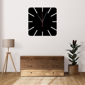 Quadratische Wanduhren Design Laserschnitt Dateien Sofortiger Download (svg, dxf, ai, pdf, Light Burn) |Nur digitale Datei!