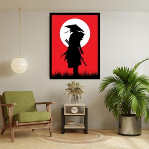 3 layers Samurai Wall Design laser cut files Instant Download (svg, dxf, ai, pdf, Light Burn) |Digital File Only!