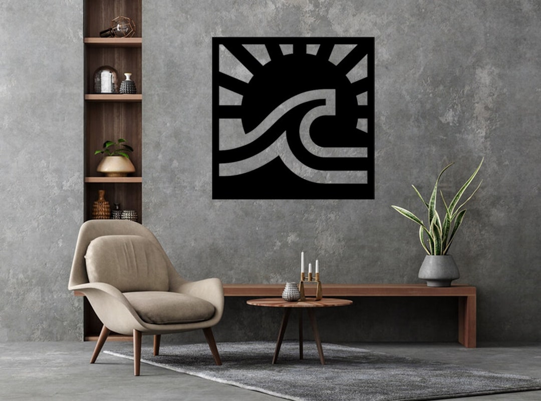 Wave Wall Design Laser Cut Files Instant Download (svg, Dxf, Ai, Pdf ...