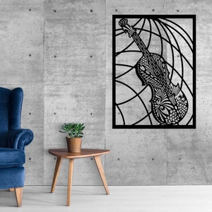 The violin Wall Design laser cut files Instant Download (svg, dxf, ai, pdf, Light Burn) |Digital File Only!
