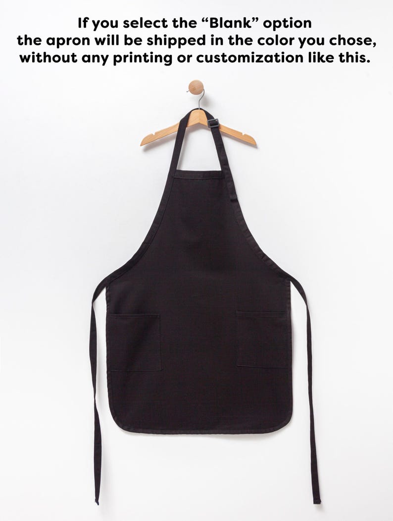 Custom Logo Apron, Personalized Text, Photo Kitchen Bib imagen 2