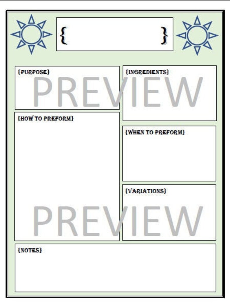 Magic Journal Printable Spell Composition Journal Wicca Etsy