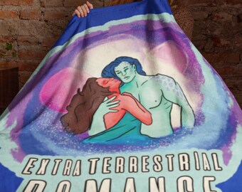 Paranormal and Sci-Fi Extraterrestrial Romance Novels Fugly Exclusive Throw Blanket