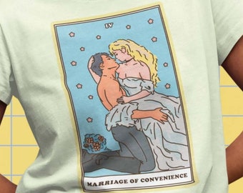Marriage of Convenience Romance Novel Trope Tarot Cards Unisex t-shirt