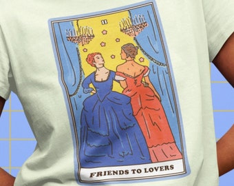 Friends to Lovers Romance Novel Trope Tarot Cards Unisex t-shirt